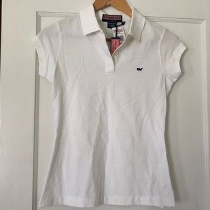 Vineyard Vines white polo Susie fit NWT! XS